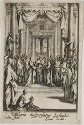 Maria trouwt met Jozef, uit Het leven van de Maagd
