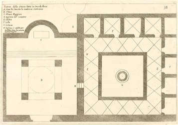 Plattegrond van de Kerk bij het Huis van Annas
