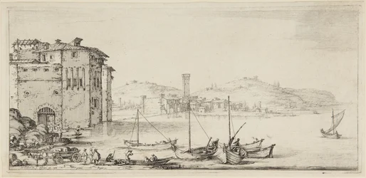 Schepen die worden geladen, uit de serie Diverse Vedute Designate in Fiorenza (Diverse landschappen ontworpen in Florence)