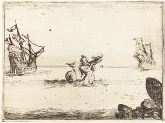 Sirene tussen Twee Schepen