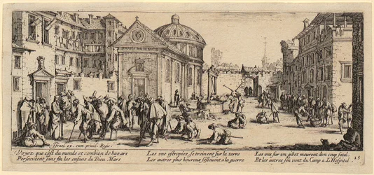 Ziekenhuis, blad 15 van de reeks "De gruwelen van de oorlog"
