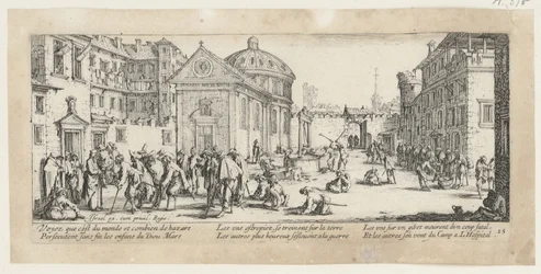 Ziekenhuis, blad 15 van de reeks „De gruwelen van de oorlog”