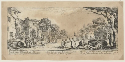 Stervenden langs de weg, blad 16 uit de reeks „De gruwelen van de oorlog“