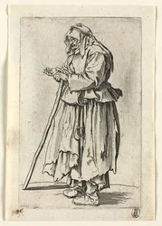 De Bedelaars: Bedelares komt aalmoezen ontvangen, ca. 1623