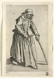 De bedelaars: Bedelares op krukken, c. 1623