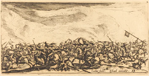 De cavaleriegevecht met zwaarden, ca. 1632-1634