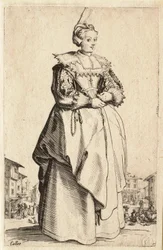 De dame met de kleine, naar achteren opgetrokken muts (La Dame à la petite coiffe relevée en arrière)