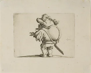 De Man met de Grote Buik Versierd met een Rij Knopen, uit Varie Figure Gobbi