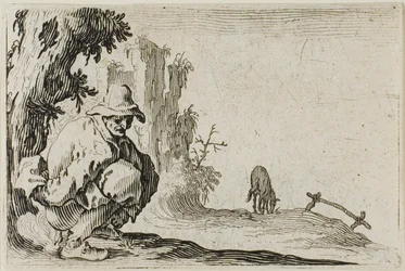 De hurkende boer, uit De Caprices