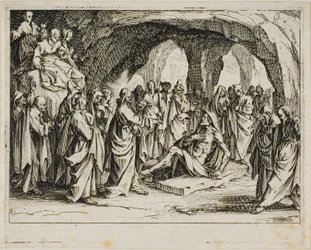 De opstanding van Lazarus, uit Het Nieuwe Testament