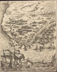 Het Beleg van La Rochelle [plaat 10 van 16; set omvat 1952.8.97-112]