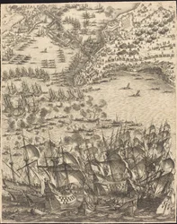 Het beleg van La Rochelle [plaat 11 van 16; set omvat 1952.8.97-112]