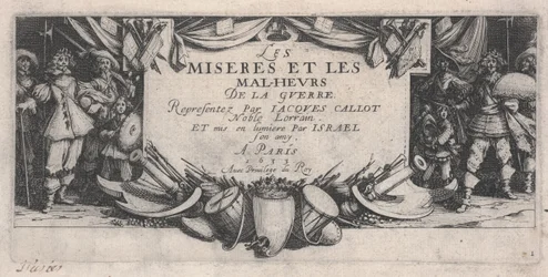 Titelpagina, De Ellende van de Oorlog