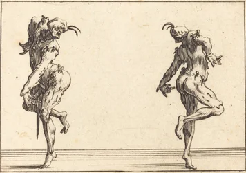 Twee pantaloons dansen