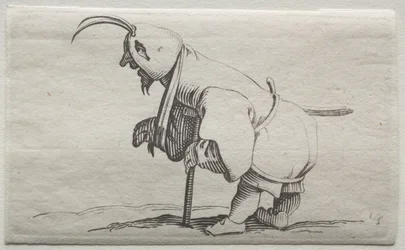 Varie figure gobbi di Iacopo Callot (Kreupel met een Kap)