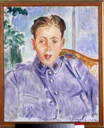 Portret van Francis Poulenc (1899-1963), Franse componist