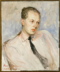 Studie voor het portret van Pierre Drieu La Rochelle (1893-1945)