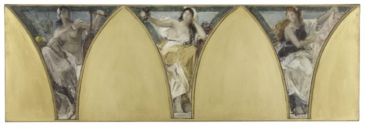 Schets voor het Stadhuis van Parijs: Languedoc. Gascogne. Lyonnais, rond 1888