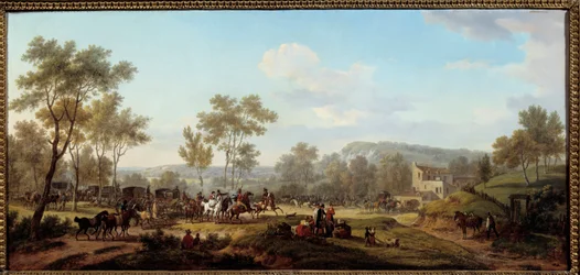 Een race in de buurt van Longchamps