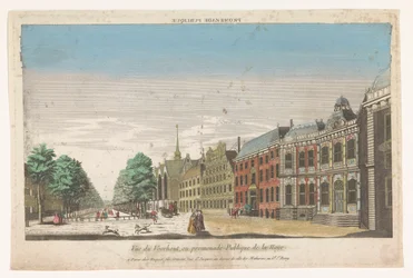 Gezicht op het Lange Voorhout te Den Haag