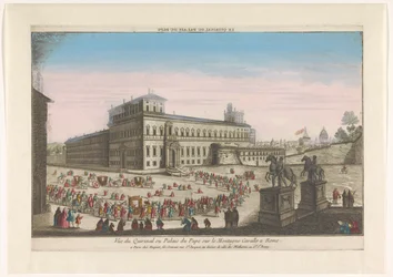 Gezicht op het Palazzo del Quirinale te Rome