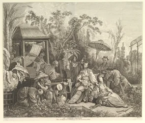 De Chinese tuin, uit Chinoiseries, na 1743