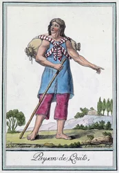 Boer van Quito (Ecuador) - in "Encyclopedia of Travels" door Grasset St Sauveur, ed. 1796