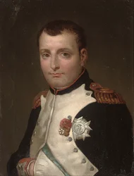 Detail van Napoleon in zijn studeerkamer in het Tuilerieënpaleis