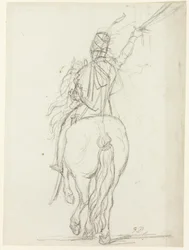 Bereden officier van achteren