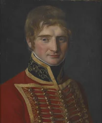 Portret van een man in militair kostuum