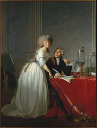 Portret van Monsieur de Lavoisier en zijn vrouw, chemicus Marie-Anne Pierrette Paulze