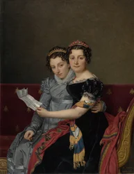 Portret van de zussen Zénaïde en Charlotte Bonaparte