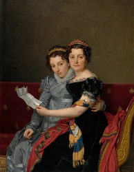 Portret van de zussen Zénaïde en Charlotte Bonaparte