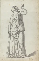 Romeins Standbeeld van een Muze (Anchyrrhoe)