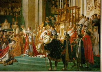 De kroning van Napoleon in de Notre-Dame ...