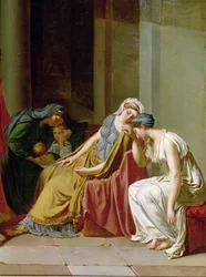 De eed van de Horatii (detail)