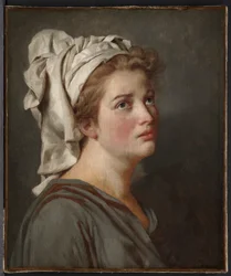 Jonge vrouw met een tulband