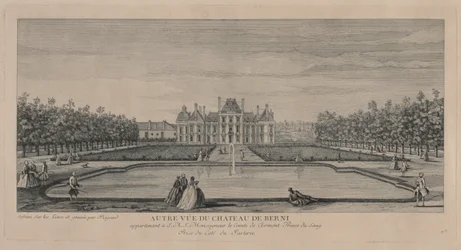 Kasteel van Berny vanuit de tuinen