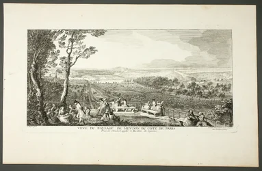 Landschapszicht op Meudon richting Parijs