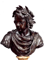 Bronzen buste van Lodewijk XIV (1638-1715) als kind, toegeschreven aan Jacques Sarazin (1592-1660) Voor 1643. Parijs, Louvre Museum