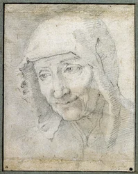 Hoofd van een oude vrouw