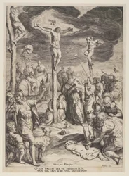 Christus aan het kruis tussen twee dieven