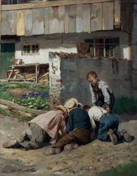 Spelende jongens