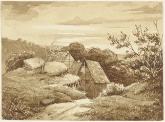 Boerderij in een landschap