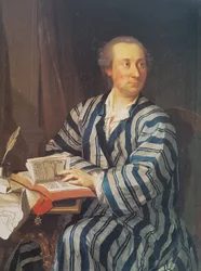 Duits: Portret van Samuel Isaak Emanuel Gross (1732-1763), officier in de Zwitserse Garde.