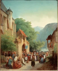 Processie aan de Rijn