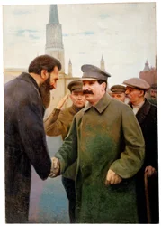 Josef Stalin en de geofysicus Otto Y Schmidt, jaren 1930
