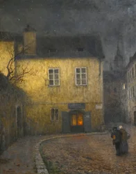 Een straathoek in Praag