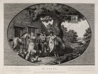 Jacht, gegraveerd door Robert Pollard (1755-1838)