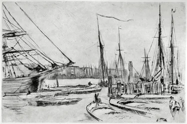 Een schets van Billingsgate, 19e eeuw 1904